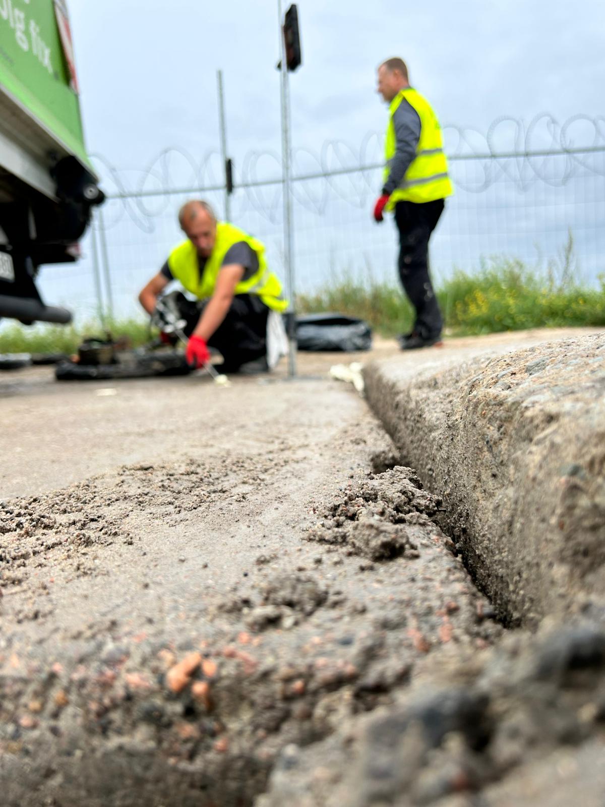 Geopolymer injection for soil stabilisation beneath an industrial floor