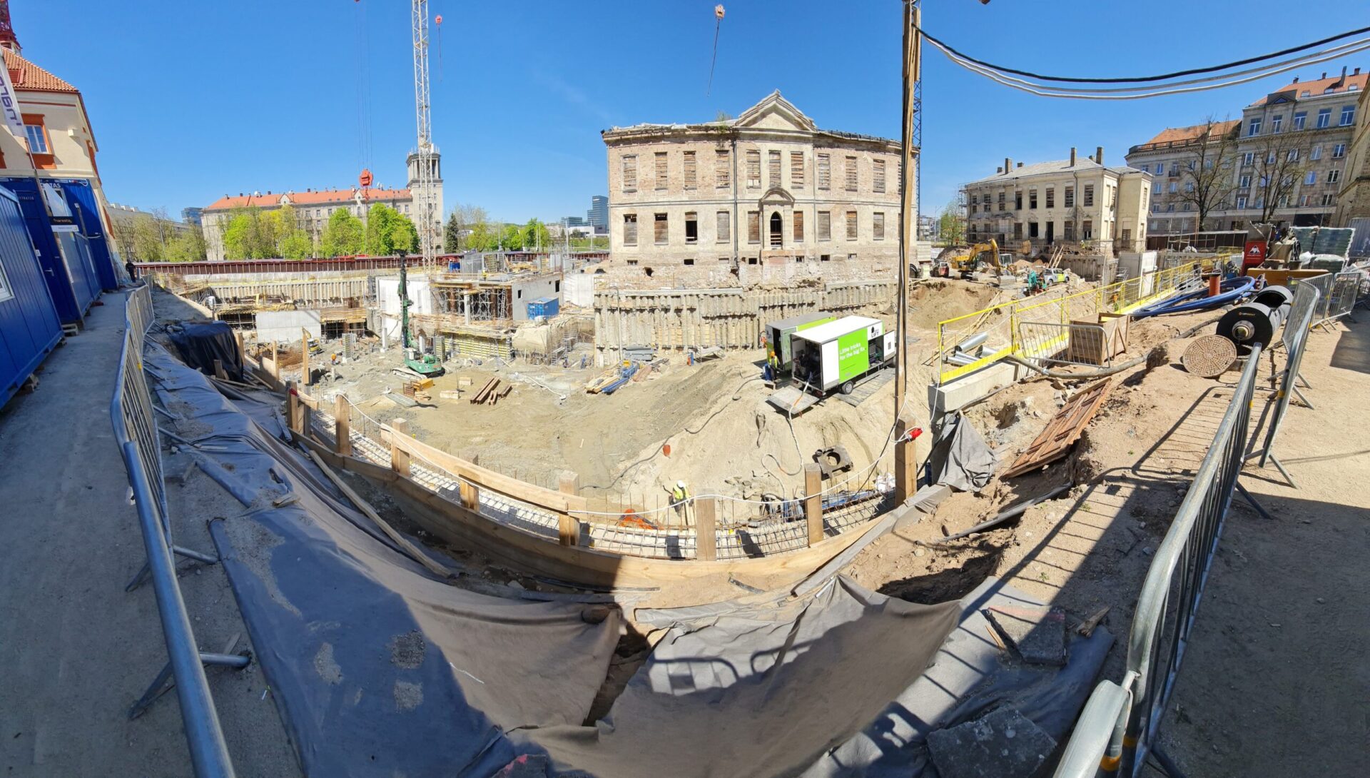 Ground stabilisation near protected heritage buildings