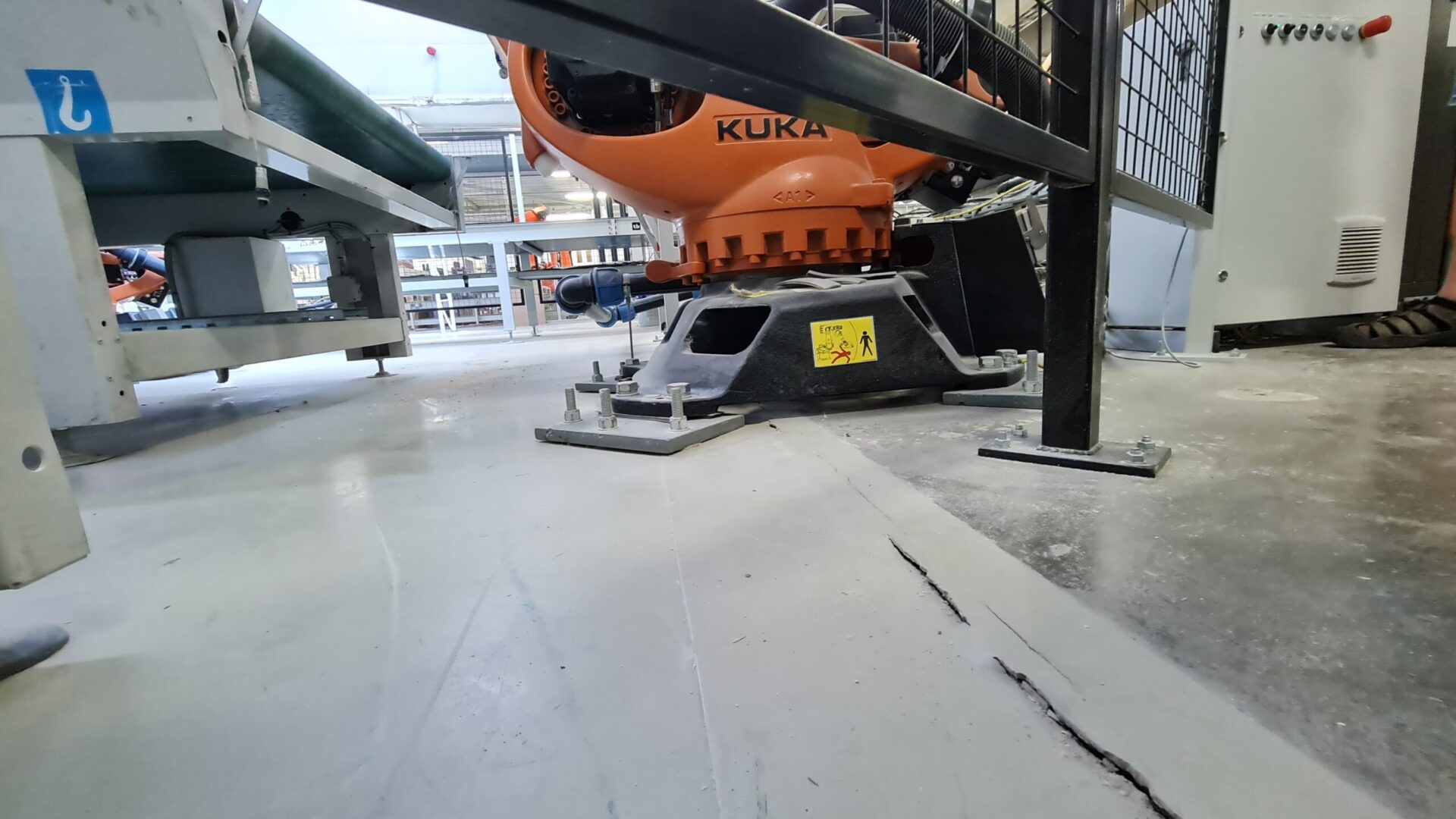 Industrial floor settlement requiring durable ground stabilisation