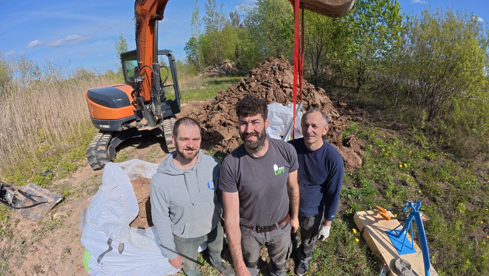 GEOLIFT team at Telšiai test site for permeation geopolymer injection research